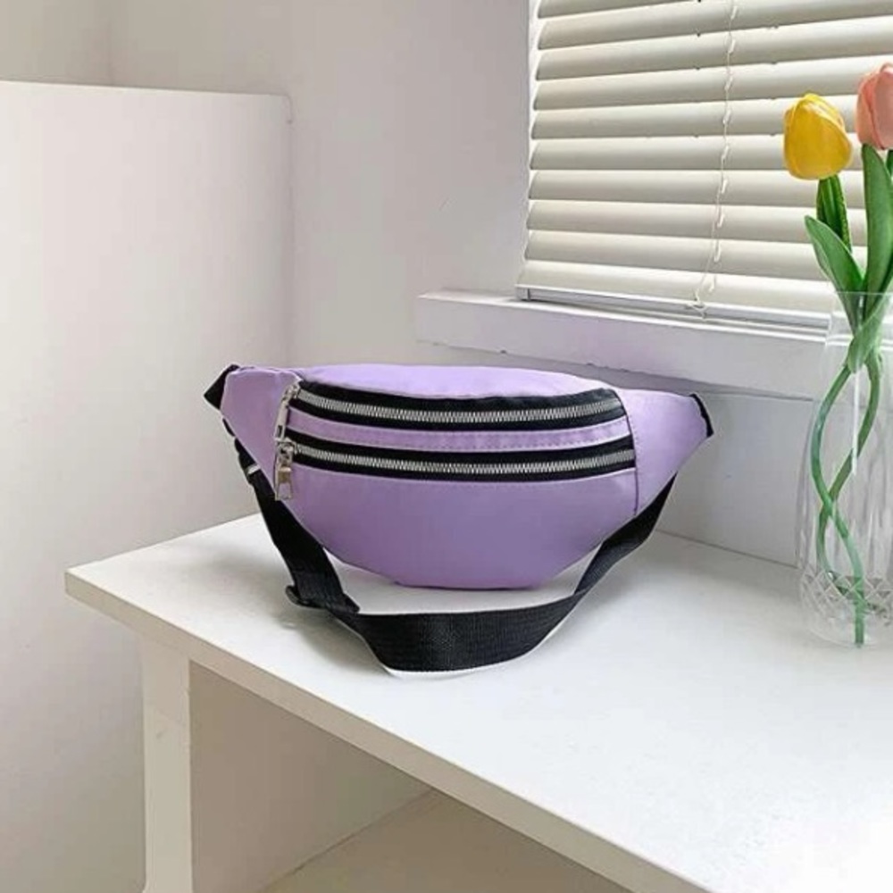 💙 Women’s Double Zip Front Pockets Adjustable Strap Fanny Pack